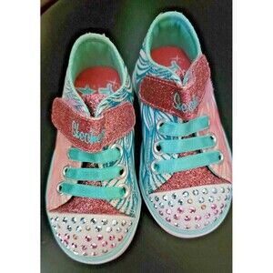 Skechers Twinkle Toes Light Up Toddler Girls Sneakers Size 5 New